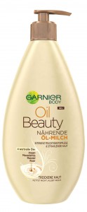 Garnier Oil Beauty Öl-Milch: reichhaltige Pflege mit den Ölen Argan, Macadamia, Mandel und Rose