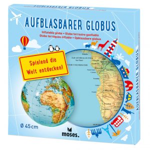 Aufblasbarer Globus bei www.moses-verlag.de