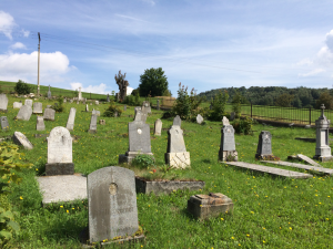 Der malerisch gelegene Friedhof 