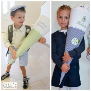 Coole Schultüten für den ersten Schultag, gesehen bei www.felilu.at